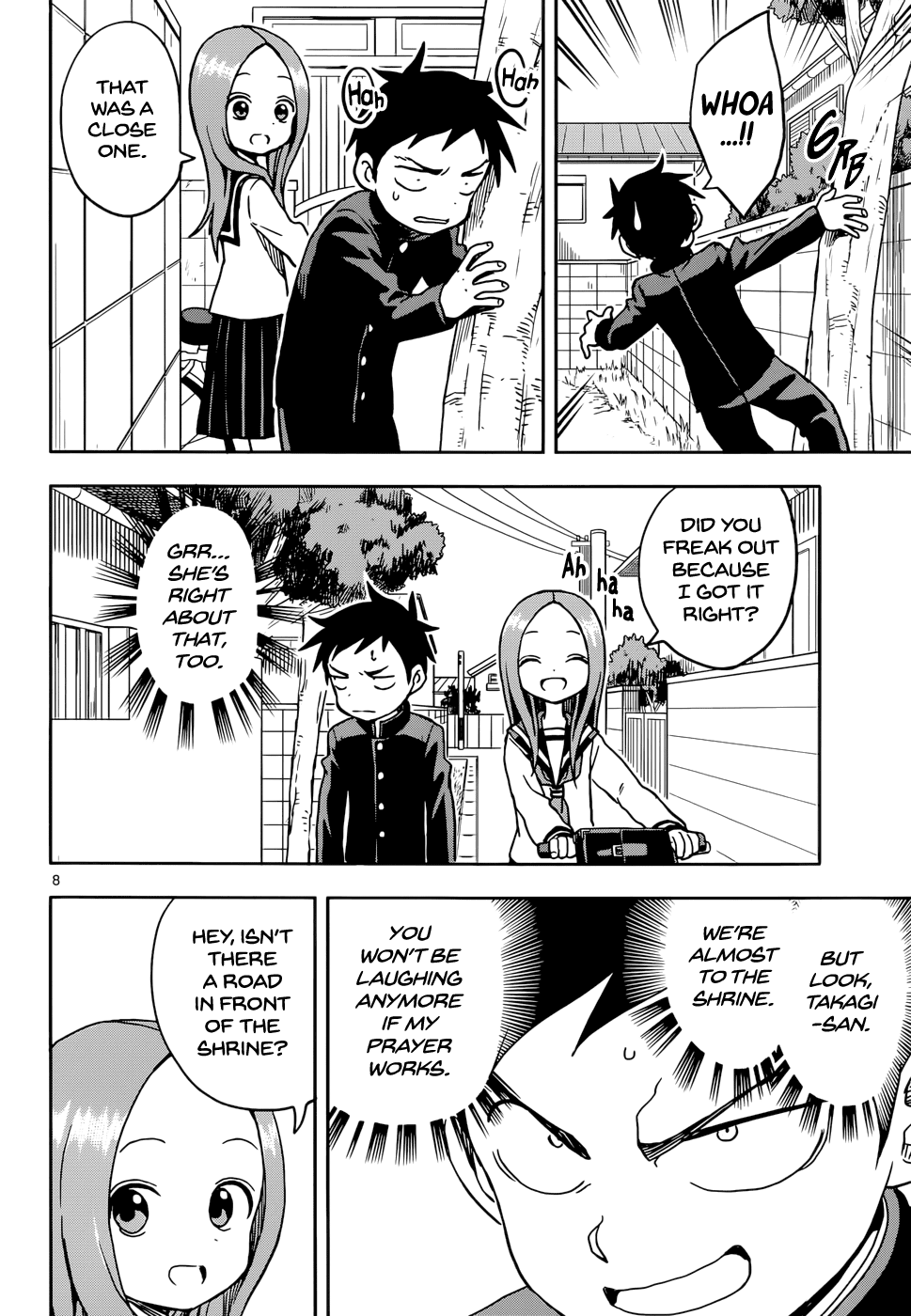 Karakai Jouzu no Takagi-san Chapter 100 page 8 - Chapter 100: Praying