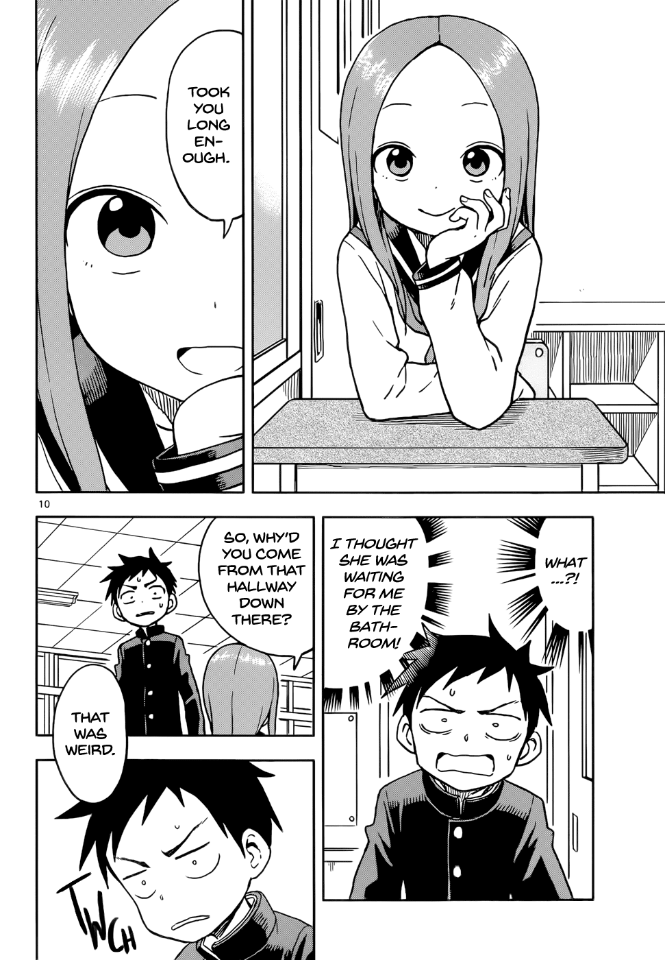 Karakai Jouzu no Takagi-san Chapter 101 page 10 - Chapter 101: Forgotten Homework