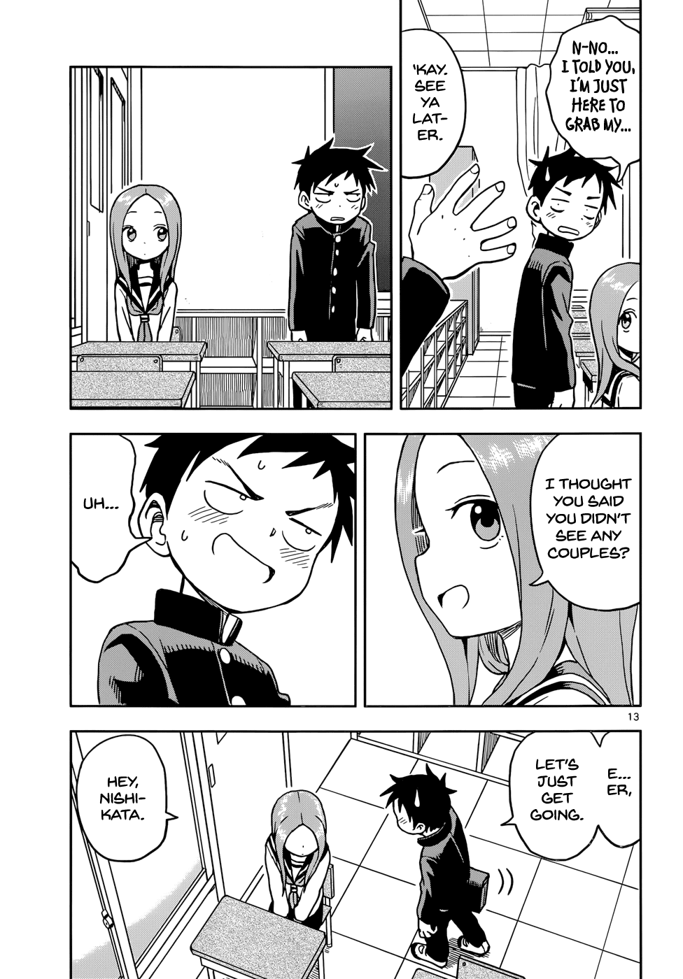 Karakai Jouzu no Takagi-san Chapter 101 page 13 - Chapter 101: Forgotten Homework
