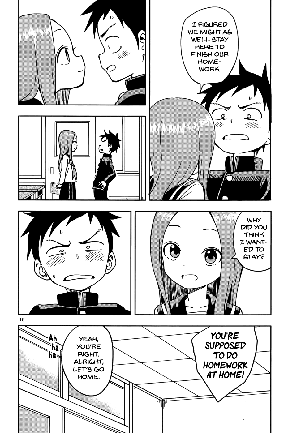 Karakai Jouzu no Takagi-san Chapter 101 page 16 - Chapter 101: Forgotten Homework