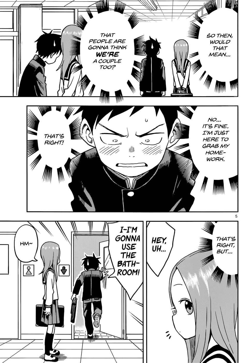 Karakai Jouzu no Takagi-san Chapter 101 page 5 - Chapter 101: Forgotten Homework
