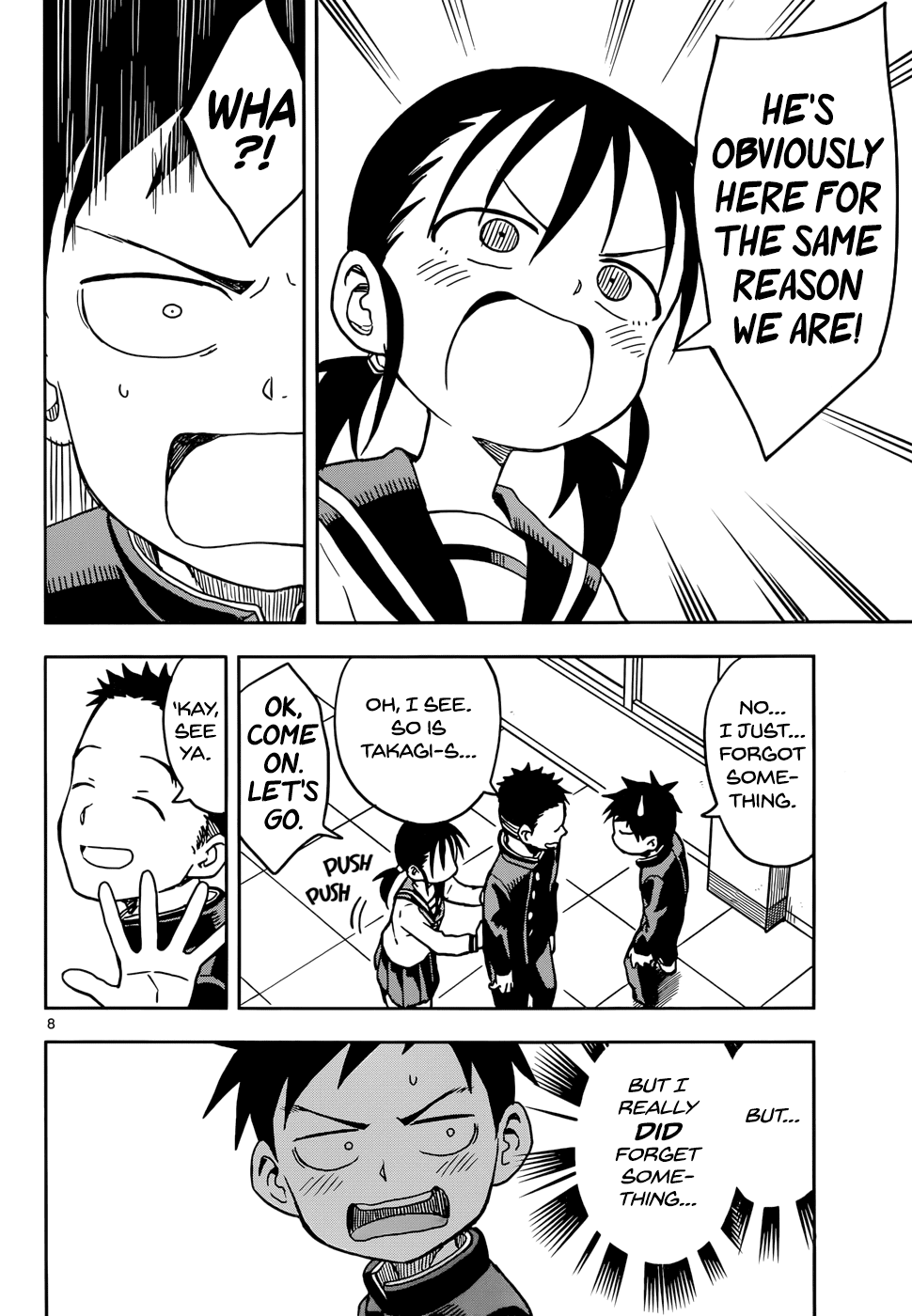 Karakai Jouzu no Takagi-san Chapter 101 page 8 - Chapter 101: Forgotten Homework
