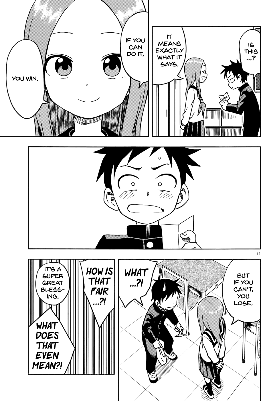 Karakai Jouzu no Takagi-san Chapter 102 page 11 - Chapter 102: Fortune Slips