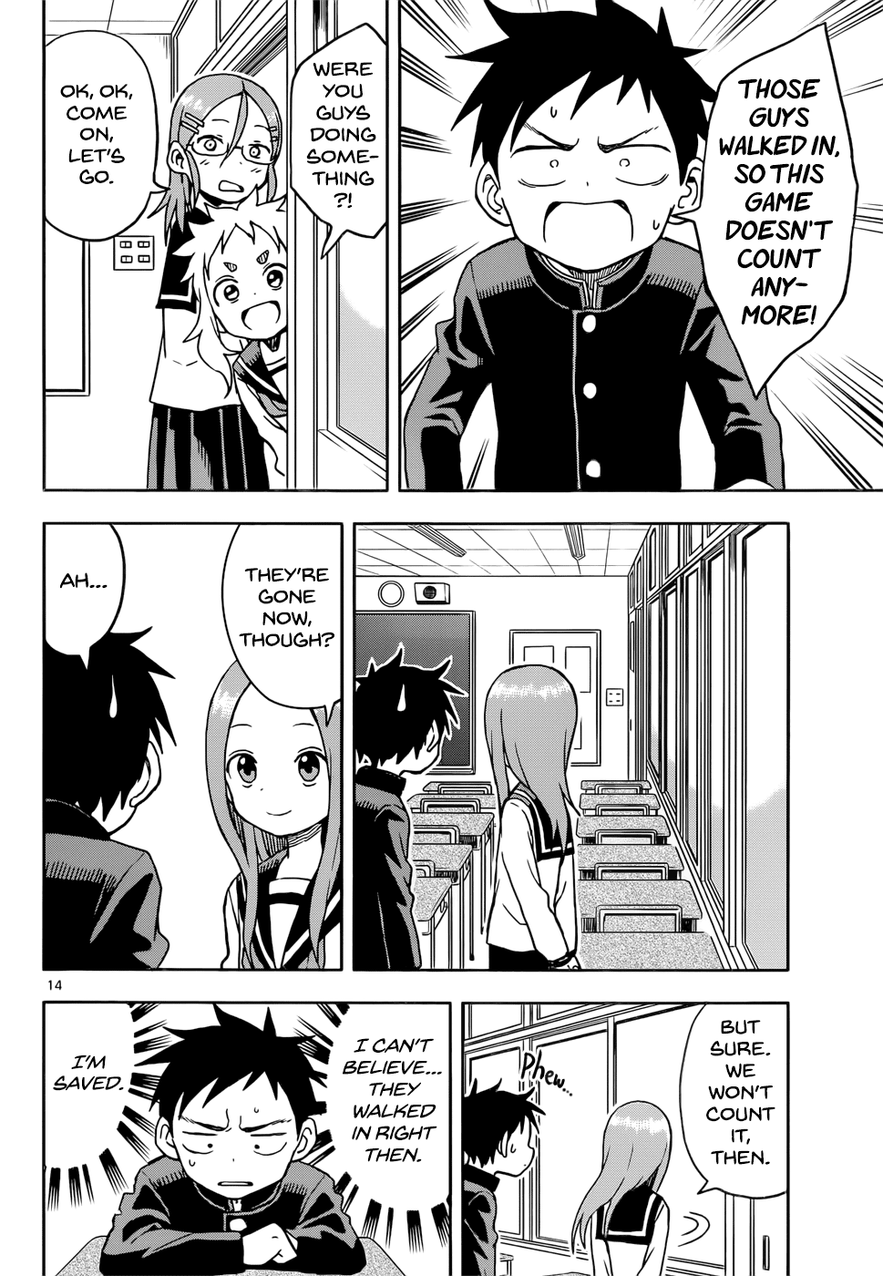 Karakai Jouzu no Takagi-san Chapter 102 page 14 - Chapter 102: Fortune Slips