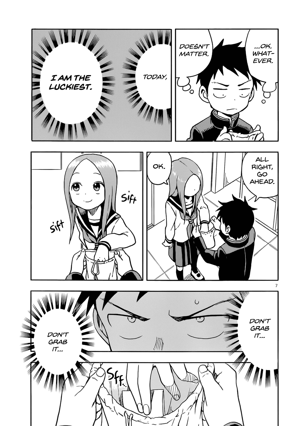 Karakai Jouzu no Takagi-san Chapter 102 page 7 - Chapter 102: Fortune Slips
