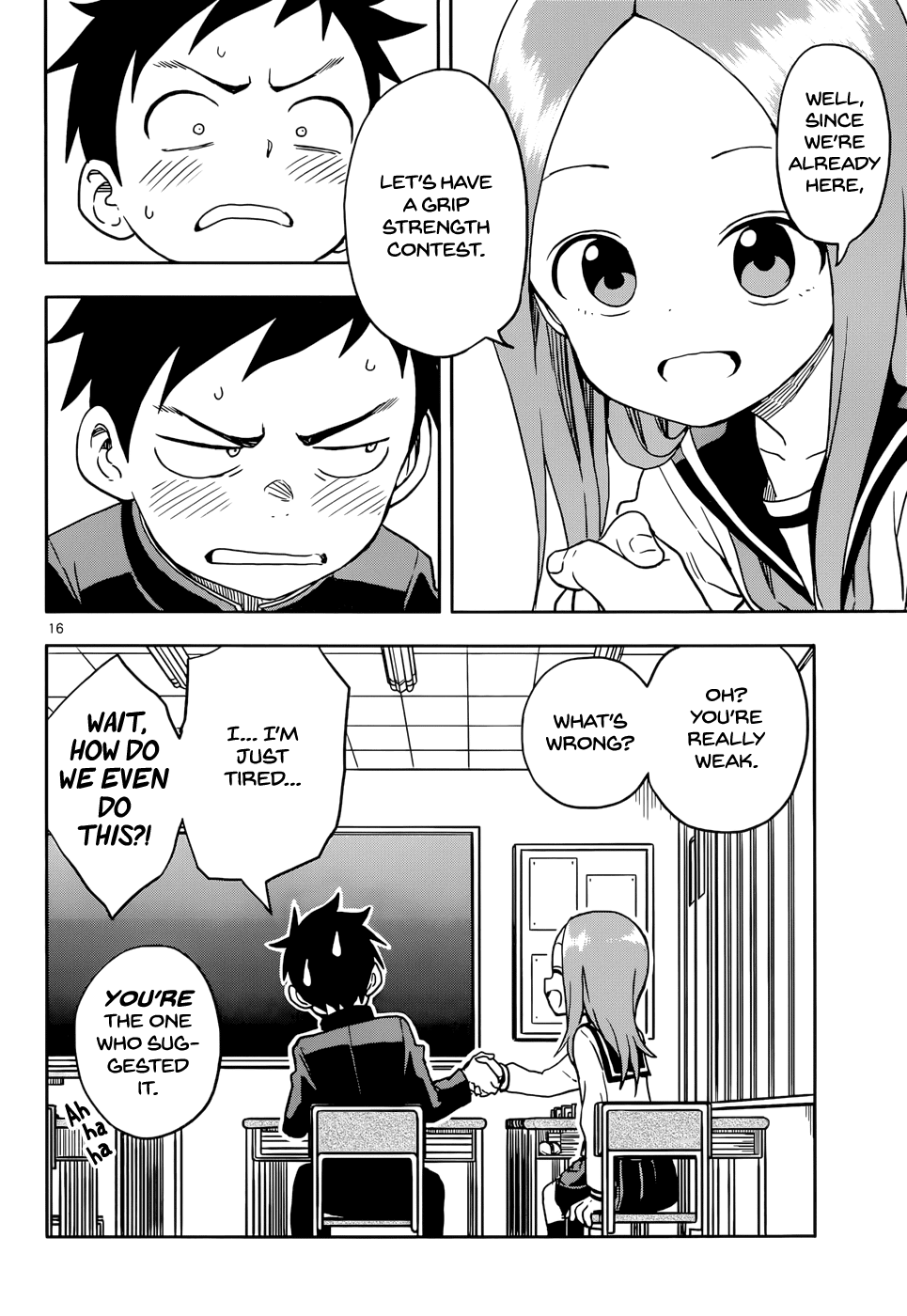 Karakai Jouzu no Takagi-san Chapter 103 page 16 - Chapter 103: That Grip Trainer Thing