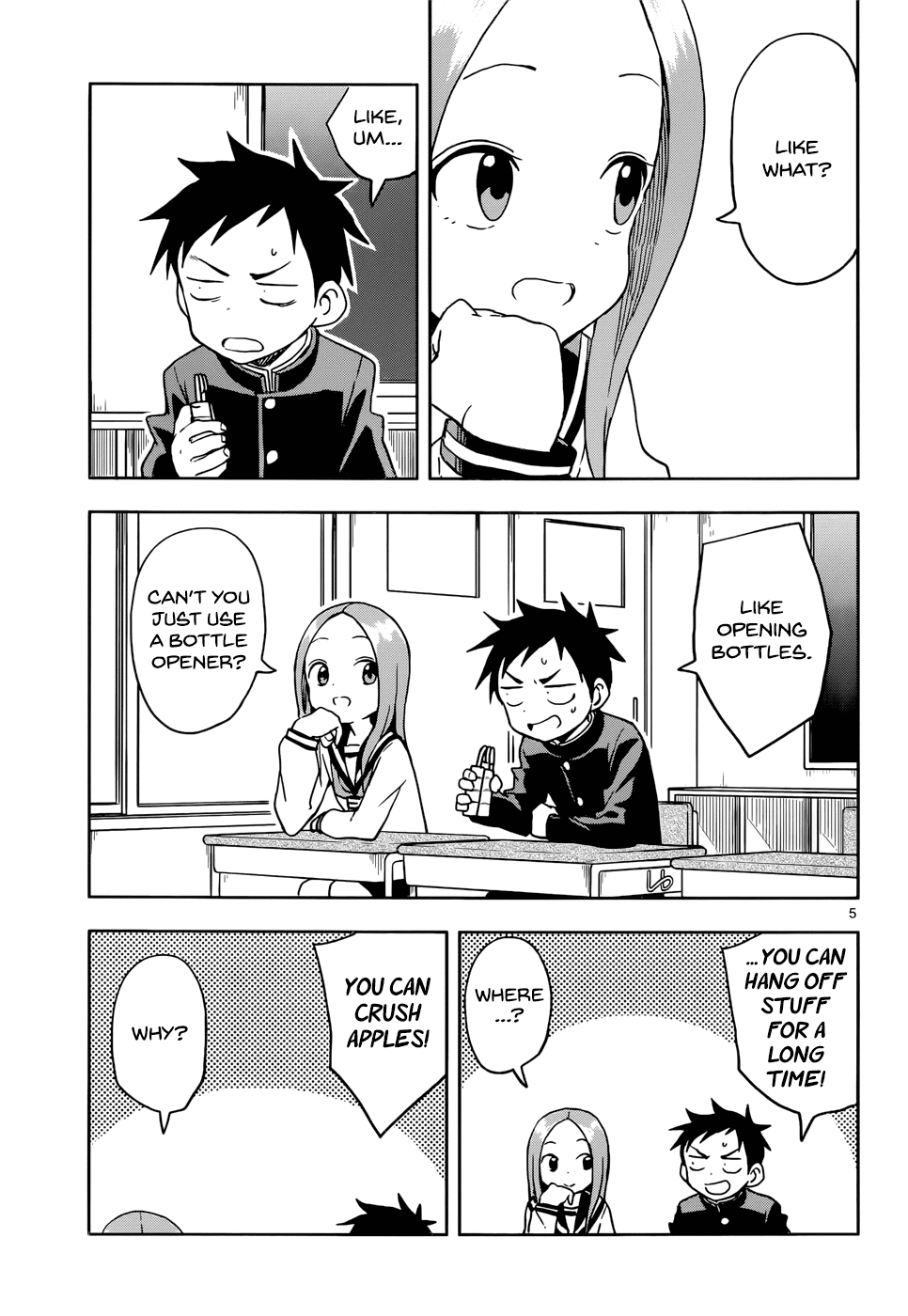 Karakai Jouzu no Takagi-san Chapter 103 page 5 - Chapter 103: That Grip Trainer Thing
