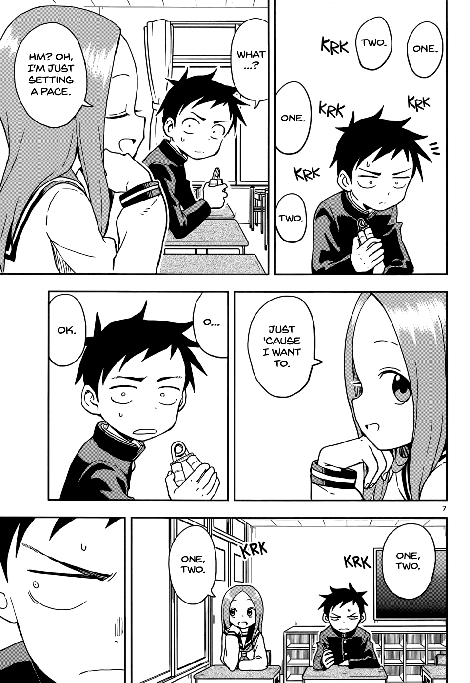 Karakai Jouzu no Takagi-san Chapter 103 page 7 - Chapter 103: That Grip Trainer Thing