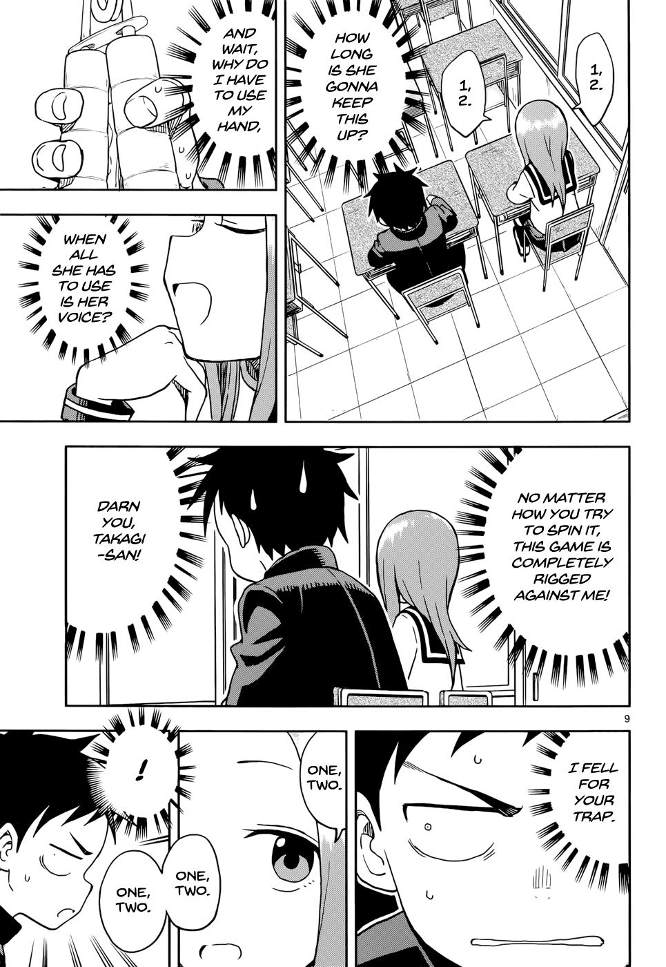 Karakai Jouzu no Takagi-san Chapter 103 page 9 - Chapter 103: That Grip Trainer Thing