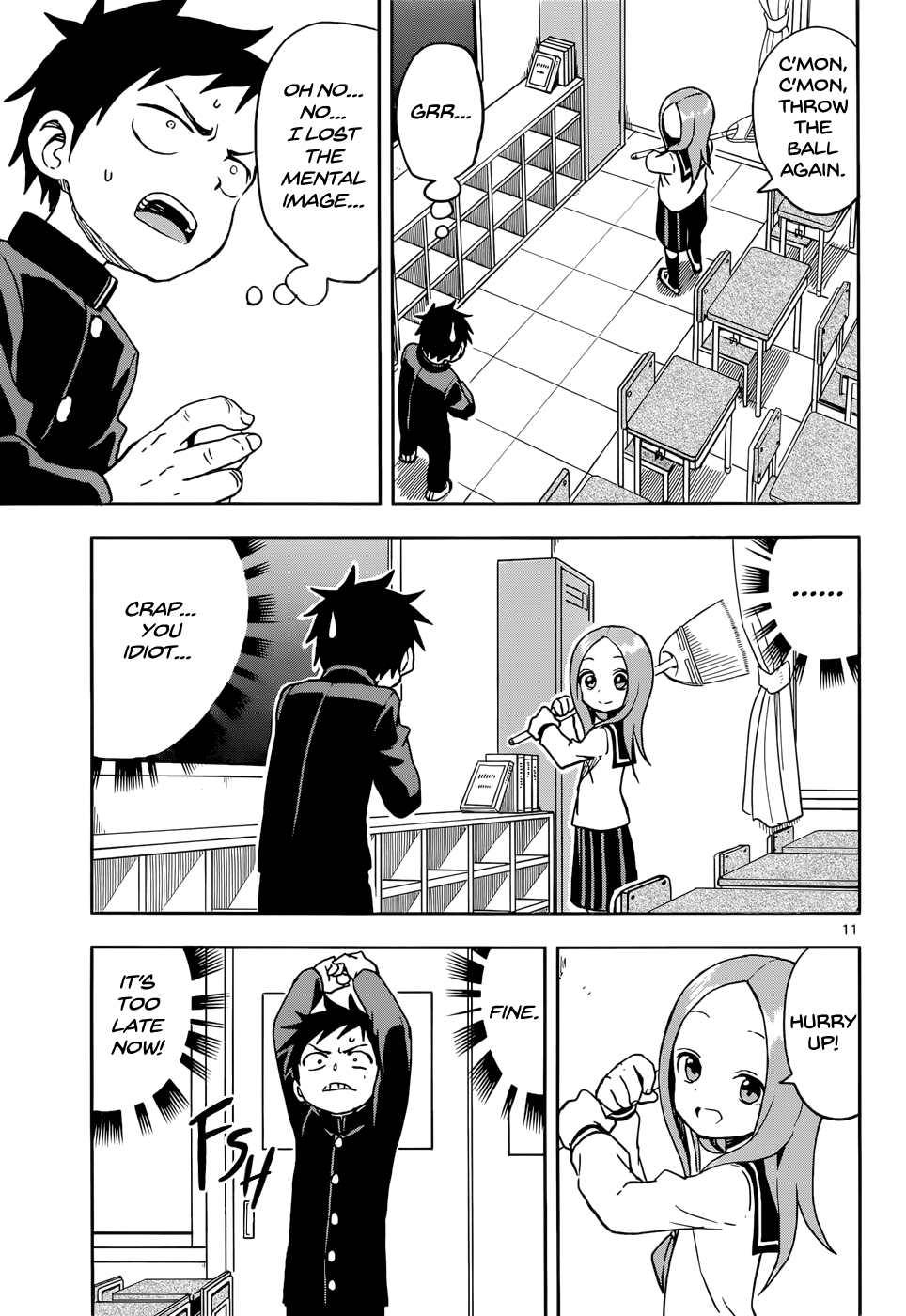 Karakai Jouzu no Takagi-san Chapter 104 page 11 - Chapter 104: Demon Pitch