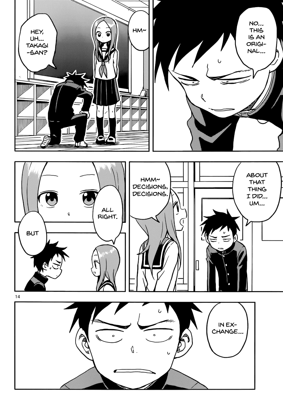 Karakai Jouzu no Takagi-san Chapter 104 page 14 - Chapter 104: Demon Pitch
