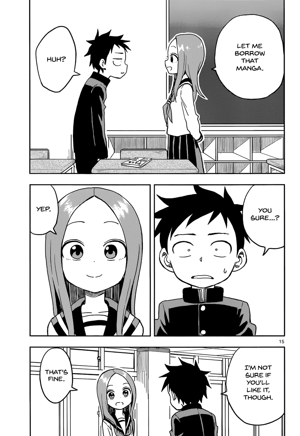Karakai Jouzu no Takagi-san Chapter 104 page 15 - Chapter 104: Demon Pitch