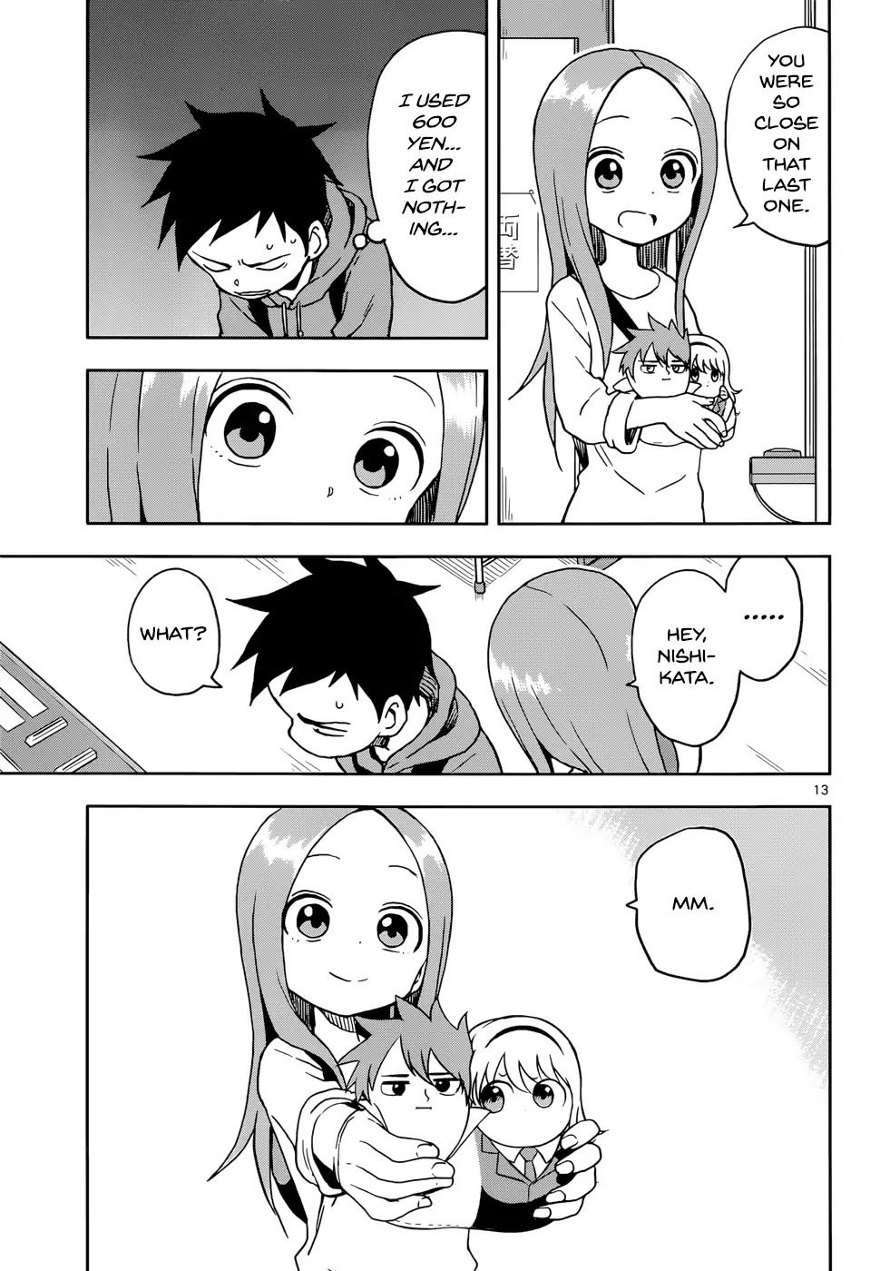Karakai Jouzu no Takagi-san Chapter 106 page 13 - Chapter 106: Crane Games