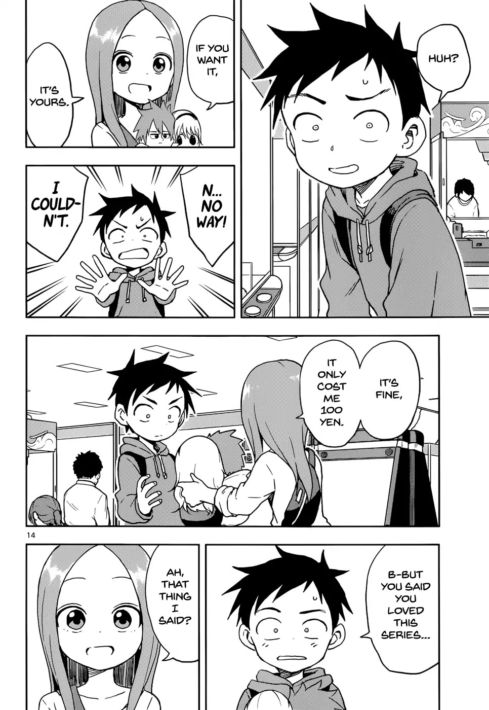 Karakai Jouzu no Takagi-san Chapter 106 page 14 - Chapter 106: Crane Games