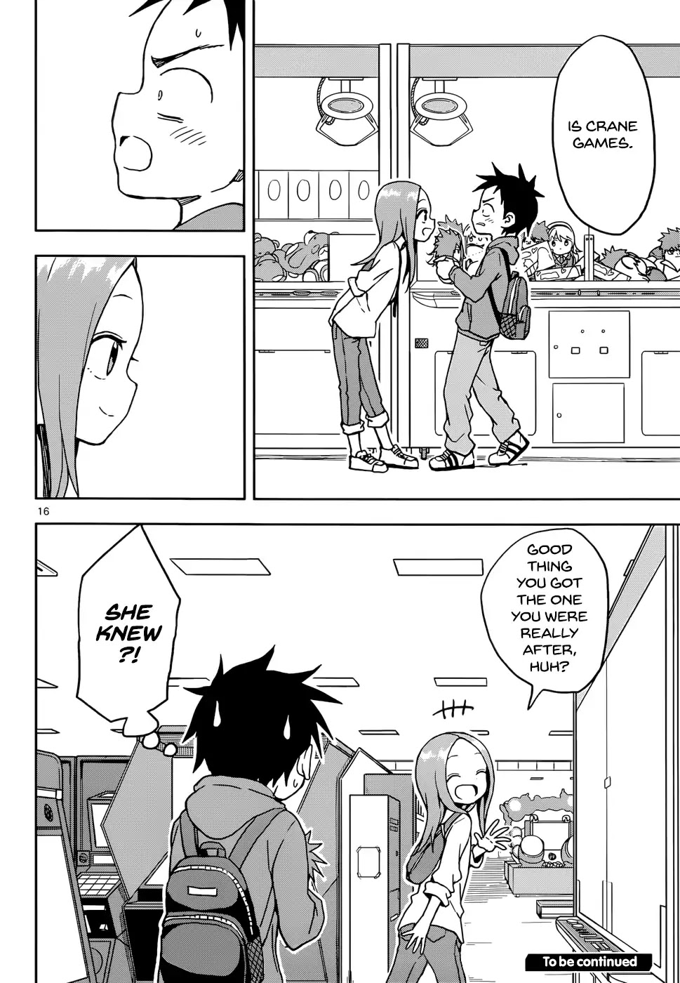 Karakai Jouzu no Takagi-san Chapter 106 page 16 - Chapter 106: Crane Games