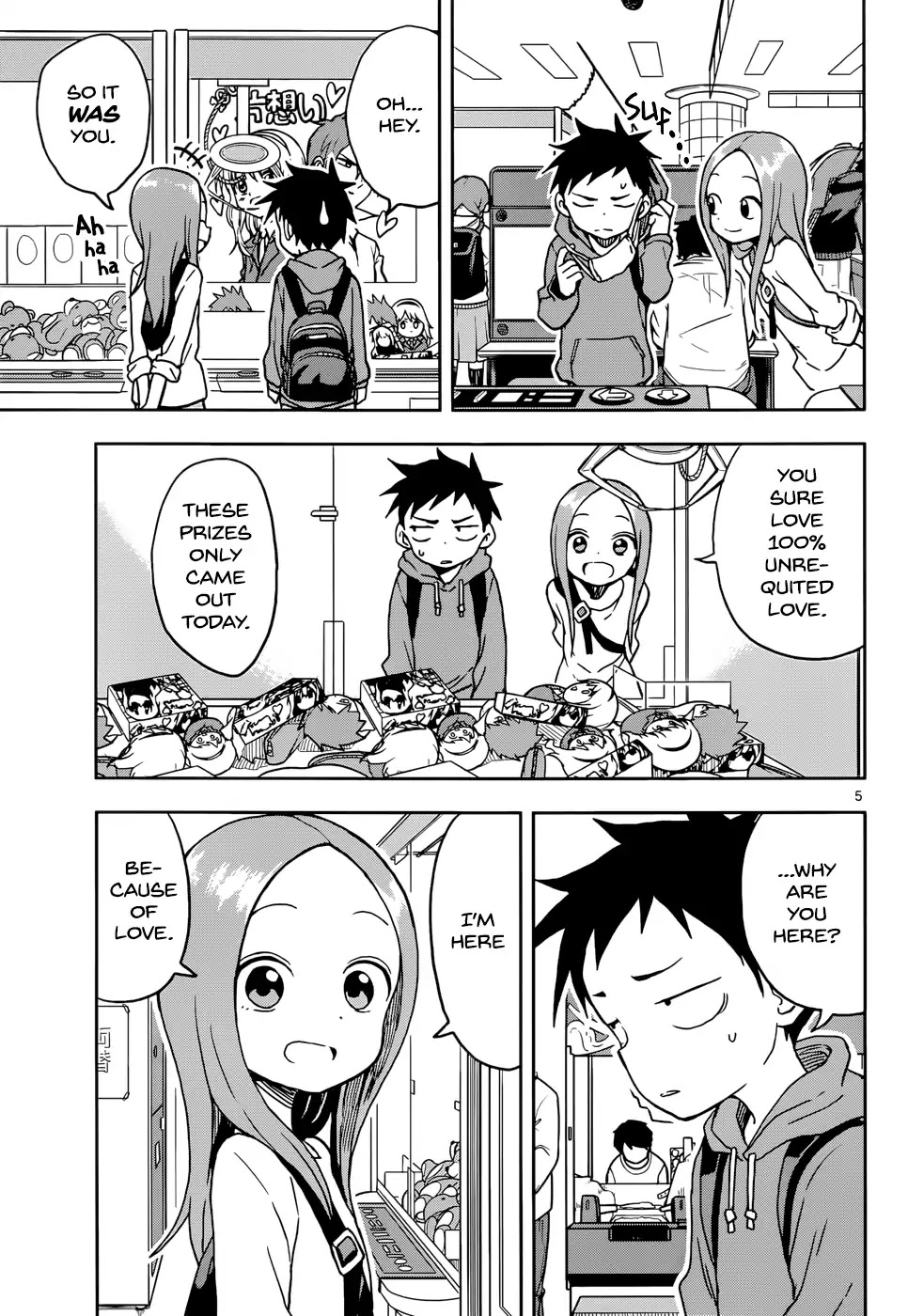 Karakai Jouzu no Takagi-san Chapter 106 page 5 - Chapter 106: Crane Games