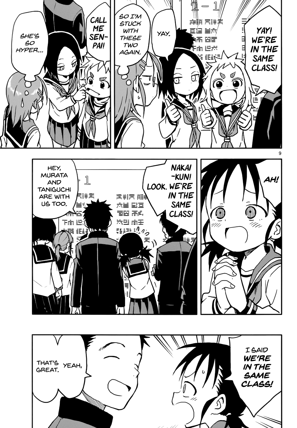 Karakai Jouzu no Takagi-san Chapter 107 page 9 - Chapter 107: Second Years