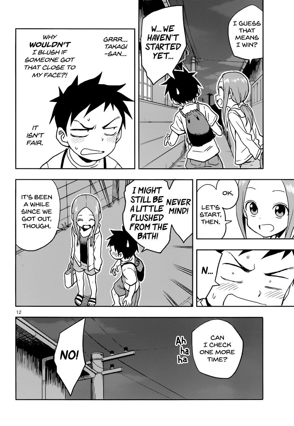 Karakai Jouzu no Takagi-san Chapter 109 page 12 - Chapter 109: Nighttime