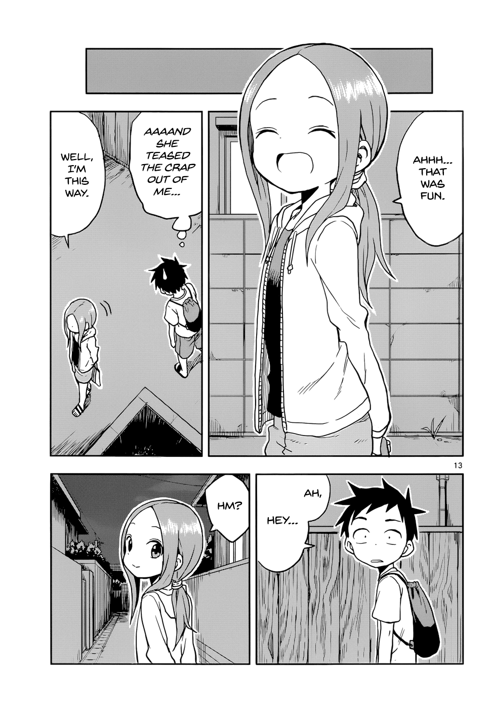 Karakai Jouzu no Takagi-san Chapter 109 page 13 - Chapter 109: Nighttime