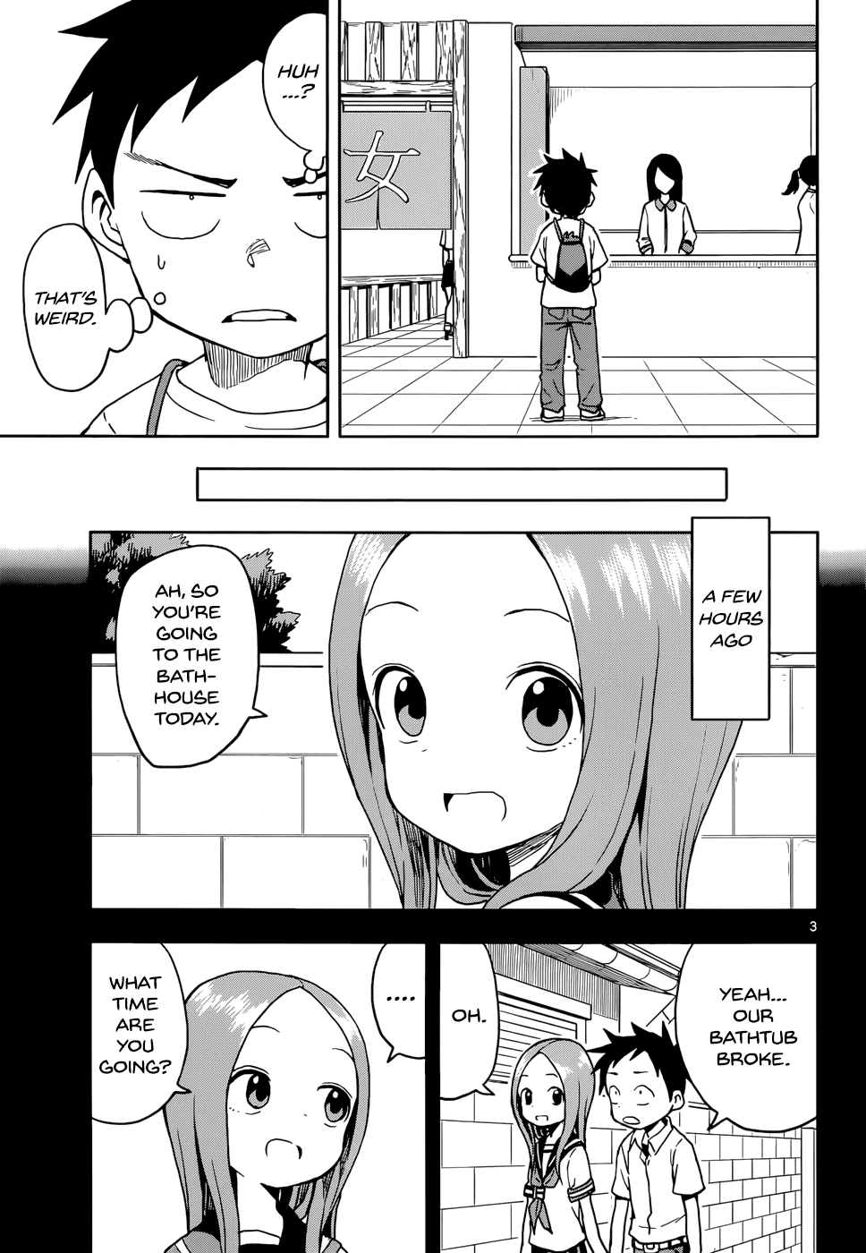 Karakai Jouzu no Takagi-san Chapter 109 page 3 - Chapter 109: Nighttime