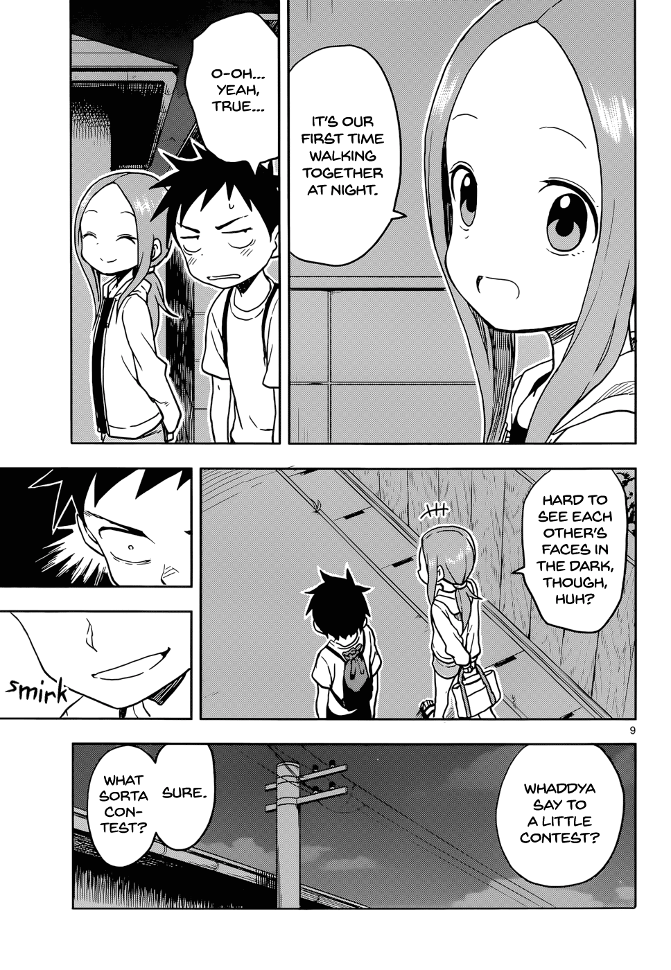 Karakai Jouzu no Takagi-san Chapter 109 page 9 - Chapter 109: Nighttime