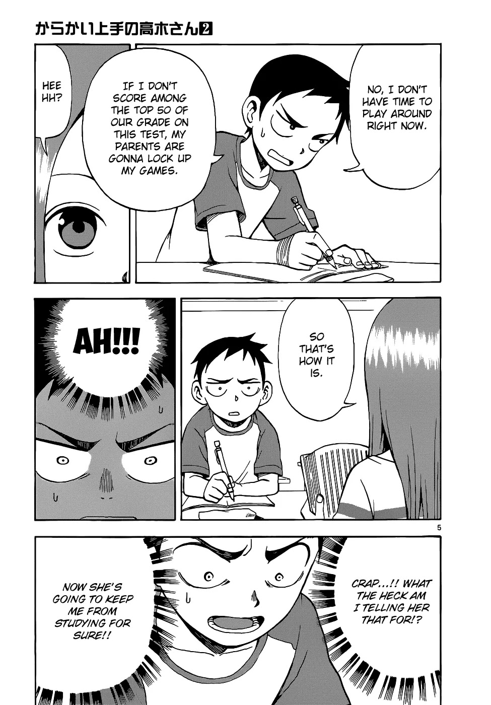 Karakai Jouzu no Takagi-san Chapter 11 page 6 - Chapter 11: Test Study