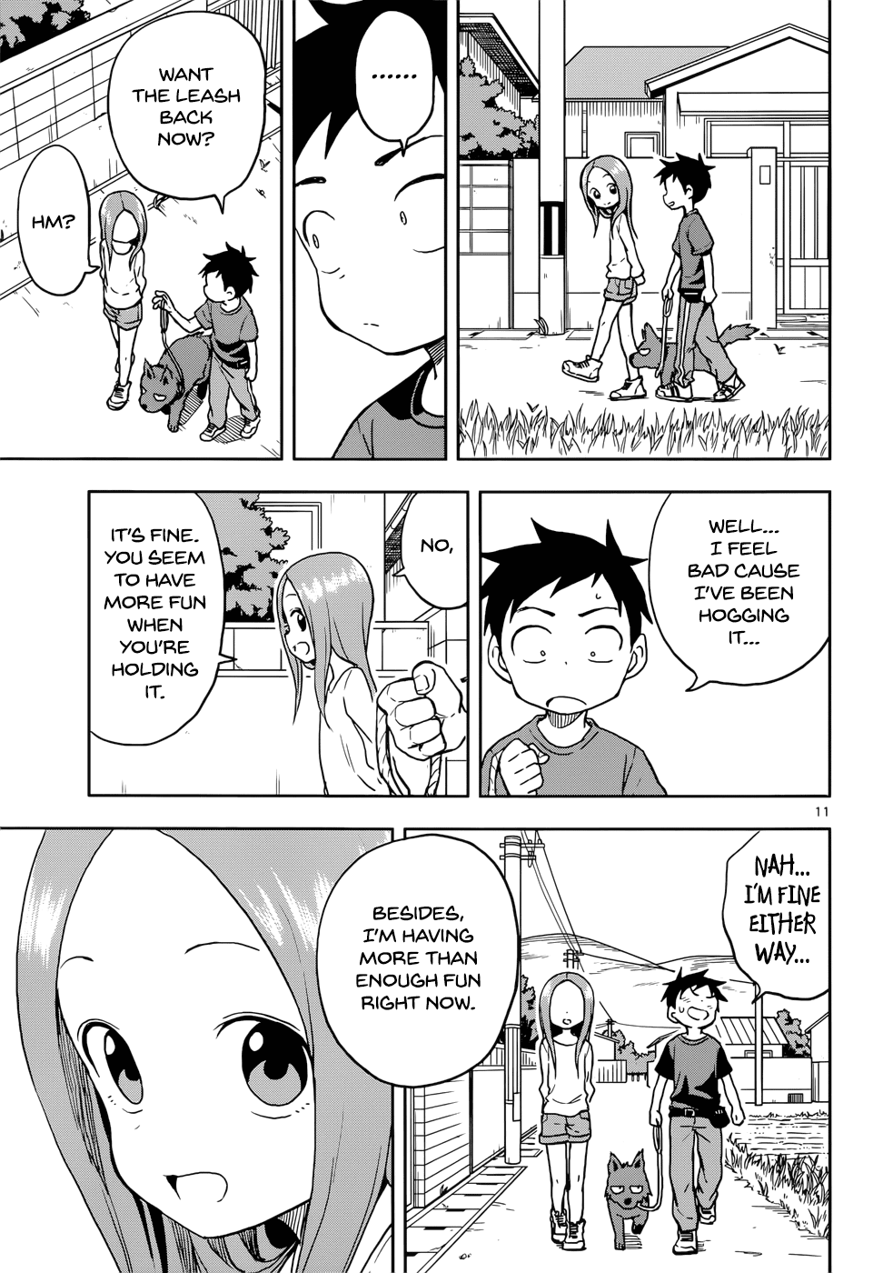 Karakai Jouzu no Takagi-san Chapter 111 page 11 - Chapter 111: Dog Walk