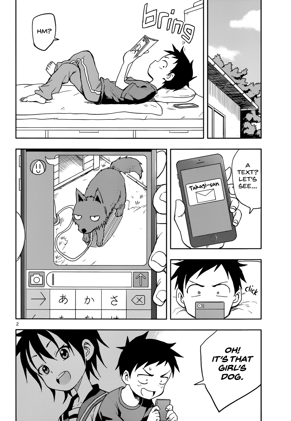 Karakai Jouzu no Takagi-san Chapter 111 page 2 - Chapter 111: Dog Walk