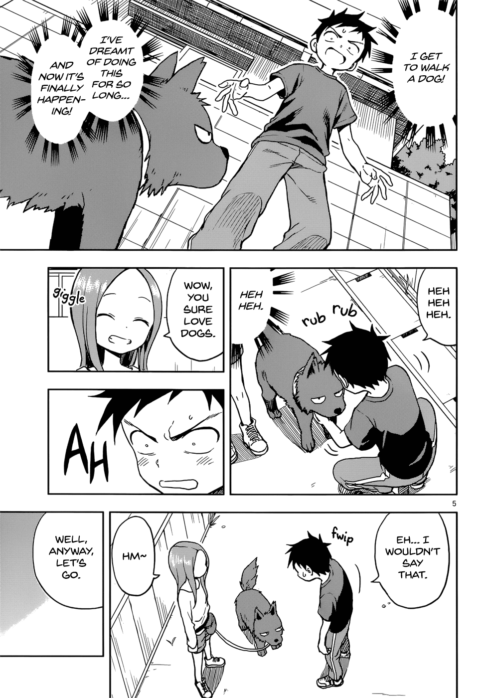 Karakai Jouzu no Takagi-san Chapter 111 page 5 - Chapter 111: Dog Walk