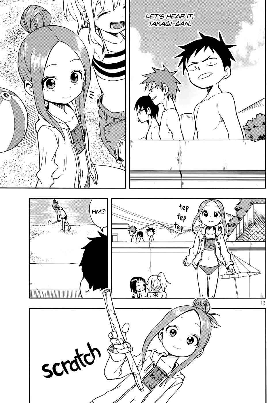 Karakai Jouzu no Takagi-san Chapter 112 page 13 - Chapter 112: Swimming at the Beach