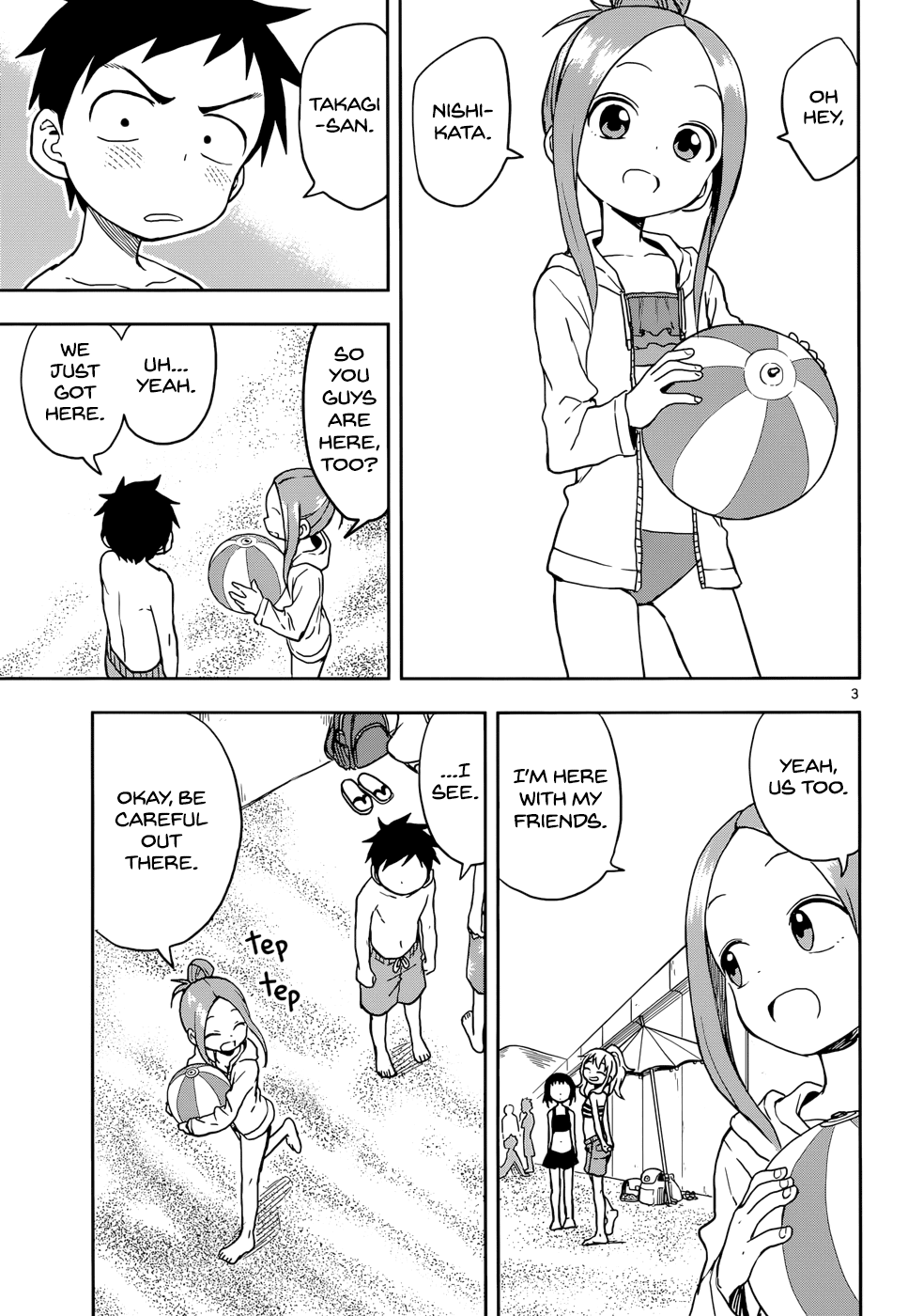 Karakai Jouzu no Takagi-san Chapter 112 page 3 - Chapter 112: Swimming at the Beach