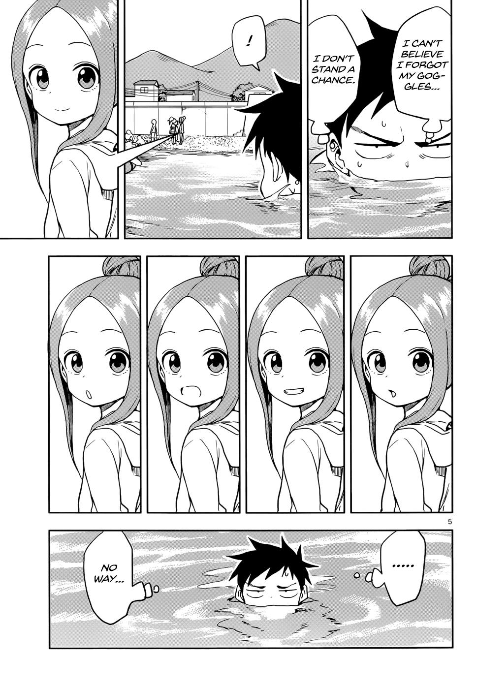 Karakai Jouzu no Takagi-san Chapter 112 page 5 - Chapter 112: Swimming at the Beach