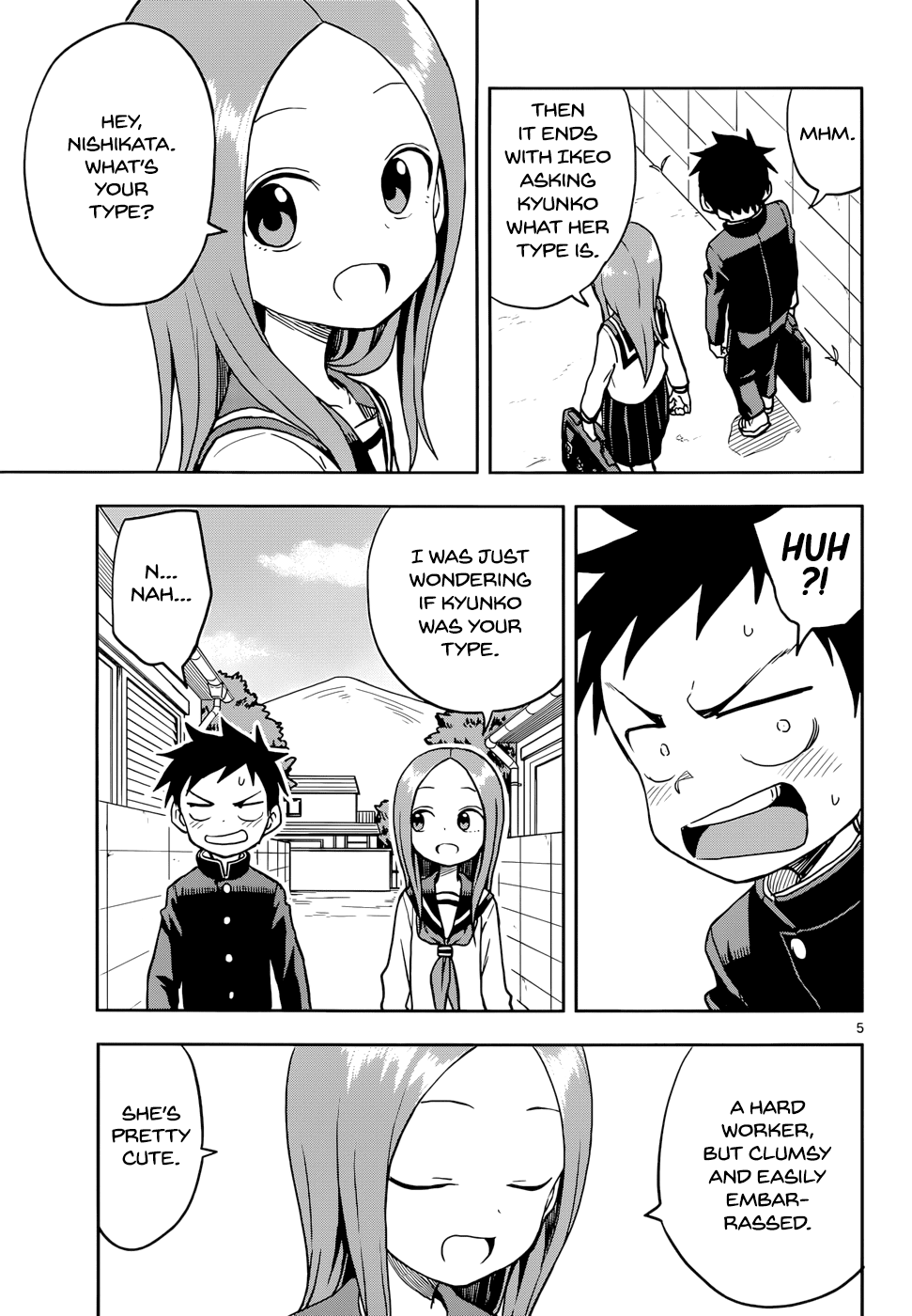 Karakai Jouzu no Takagi-san Chapter 114 page 5 - Chapter 114: Type