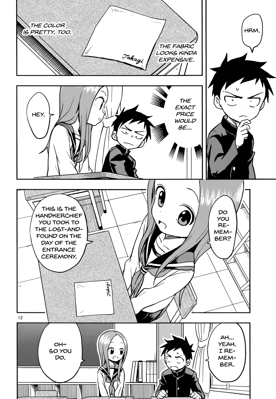 Karakai Jouzu no Takagi-san Chapter 117 page 12 - Chapter 117: Price Guessing Game