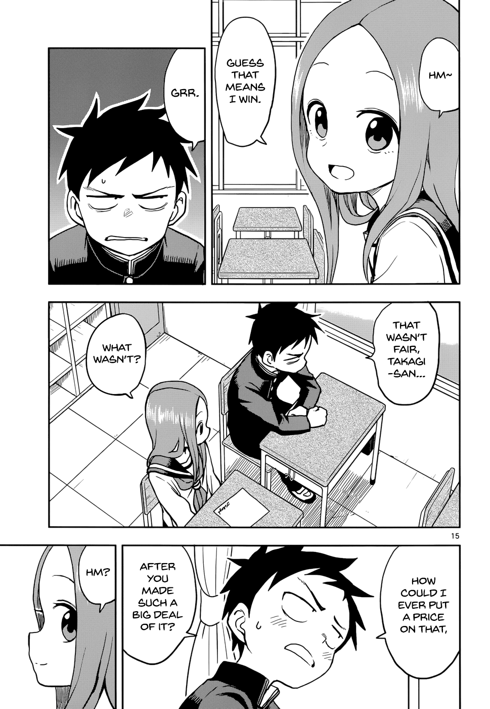 Karakai Jouzu no Takagi-san Chapter 117 page 15 - Chapter 117: Price Guessing Game