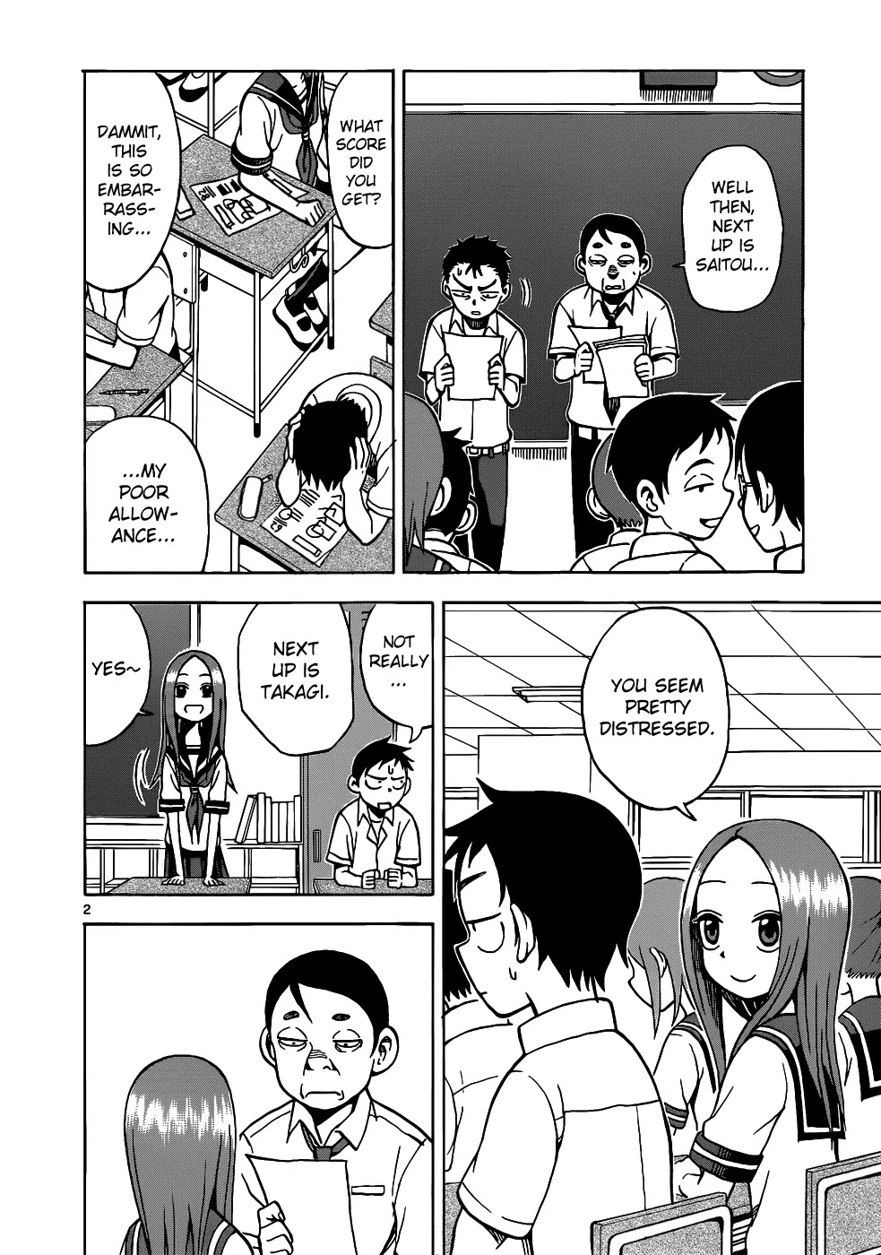 Karakai Jouzu no Takagi-san Chapter 12 page 3 - Chapter 12: Test Results