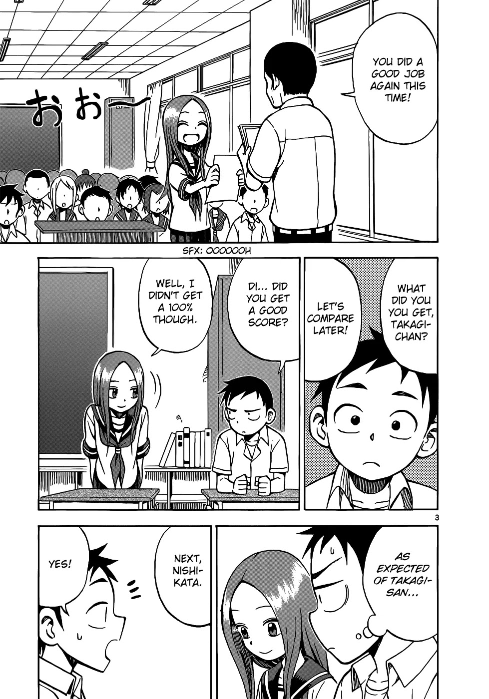 Karakai Jouzu no Takagi-san Chapter 12 page 4 - Chapter 12: Test Results