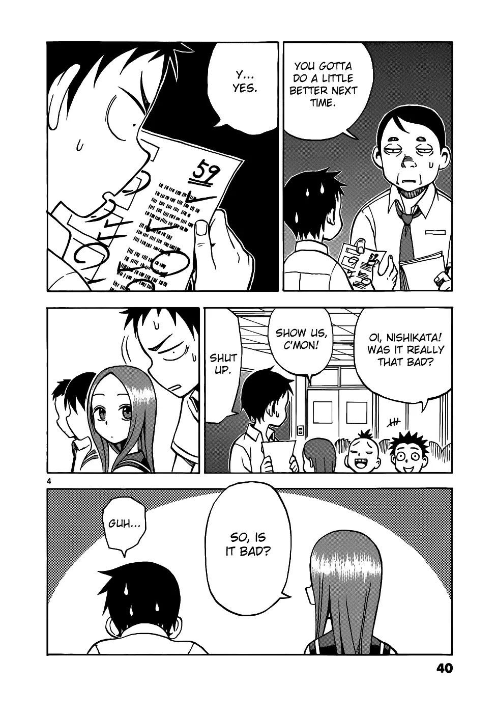 Karakai Jouzu no Takagi-san Chapter 12 page 5 - Chapter 12: Test Results