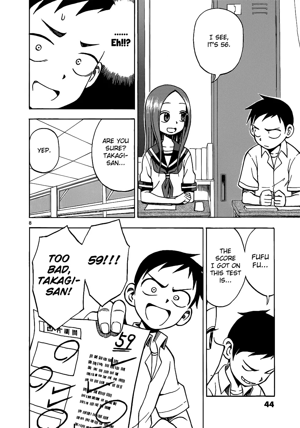 Karakai Jouzu no Takagi-san Chapter 12 page 9 - Chapter 12: Test Results