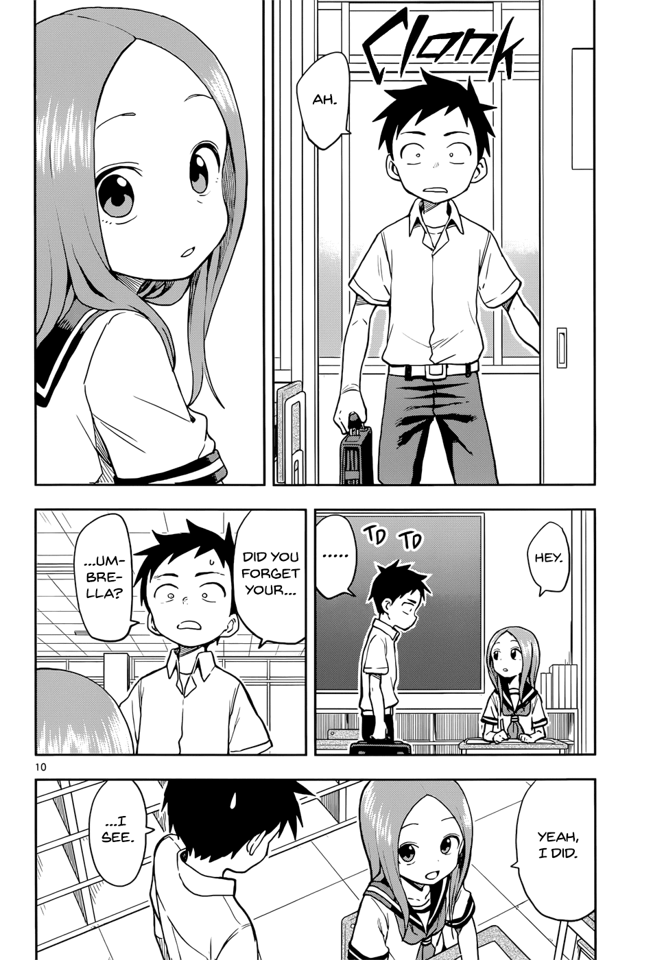 Karakai Jouzu no Takagi-san Chapter 120 page 10 - Chapter 120: Rain