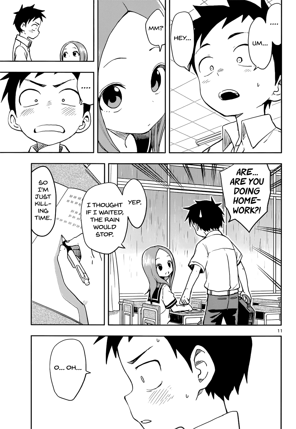 Karakai Jouzu no Takagi-san Chapter 120 page 11 - Chapter 120: Rain