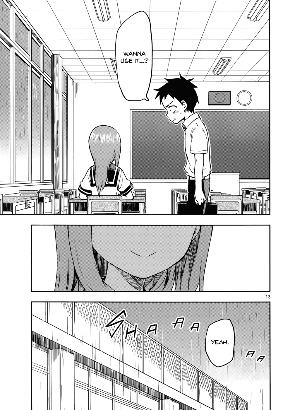 Karakai Jouzu no Takagi-san Chapter 120 page 13 - Chapter 120: Rain