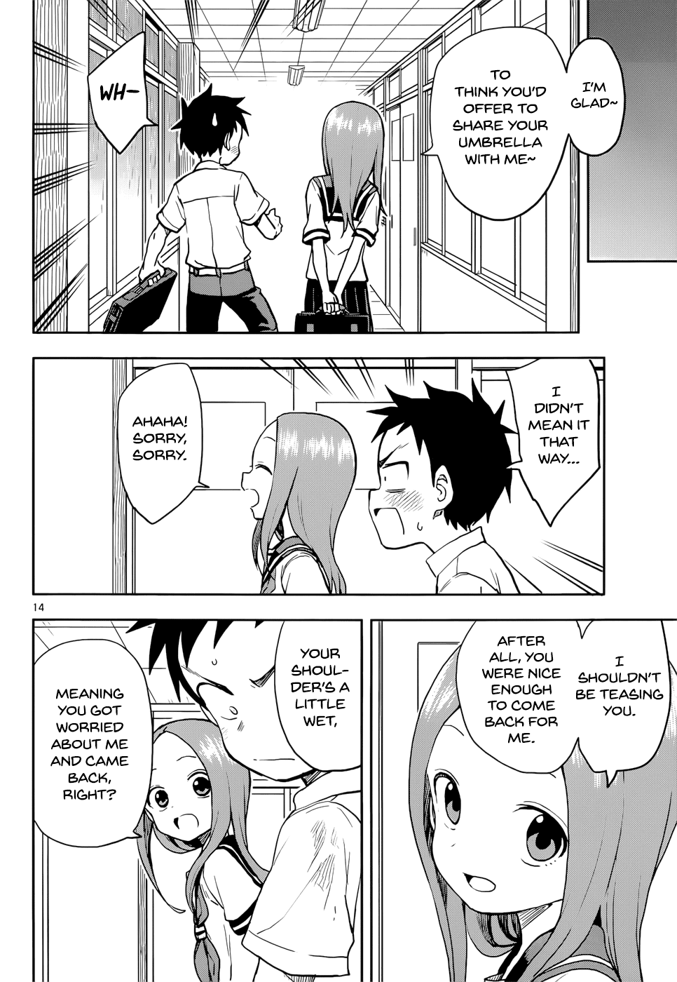 Karakai Jouzu no Takagi-san Chapter 120 page 14 - Chapter 120: Rain