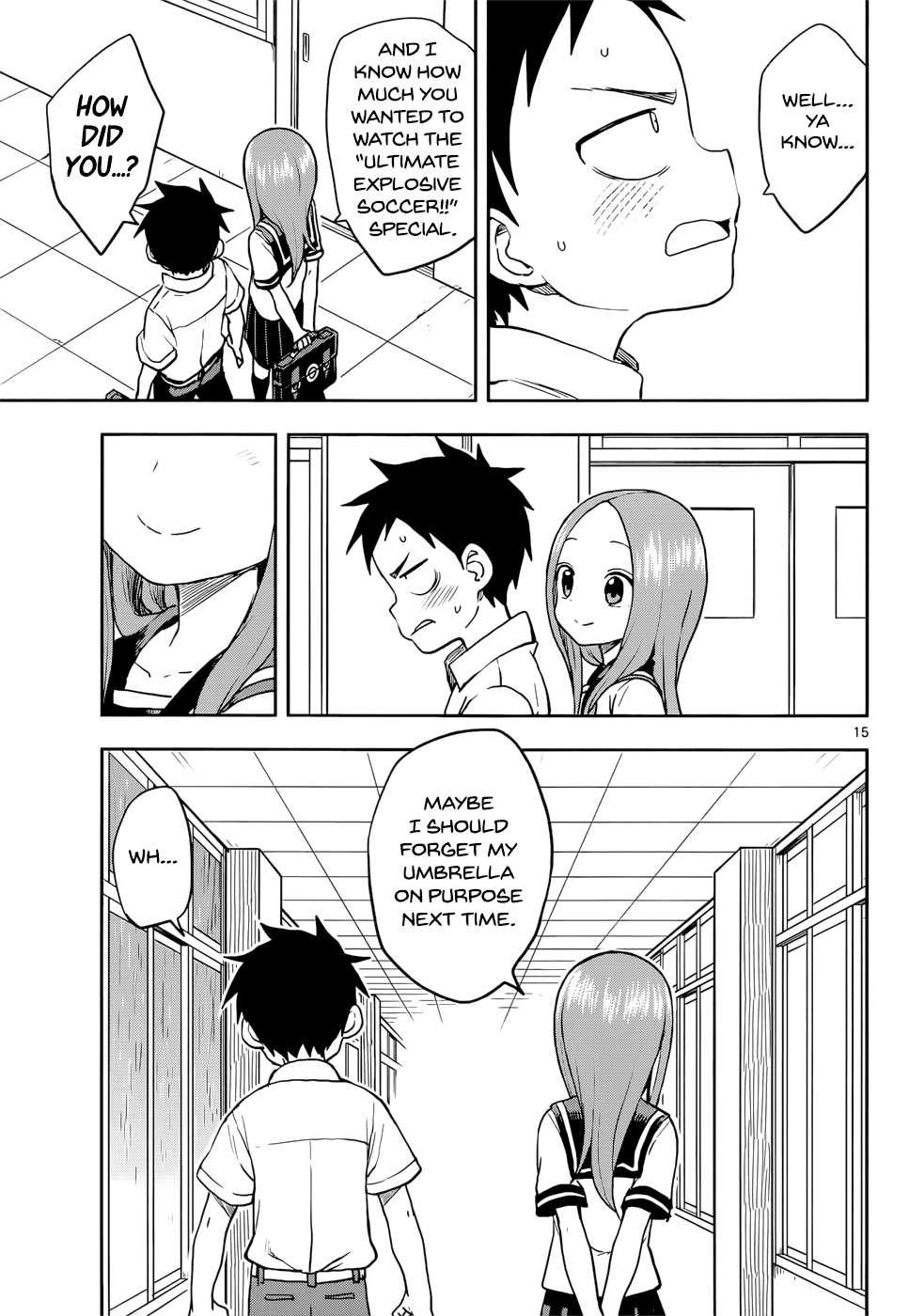 Karakai Jouzu no Takagi-san Chapter 120 page 15 - Chapter 120: Rain