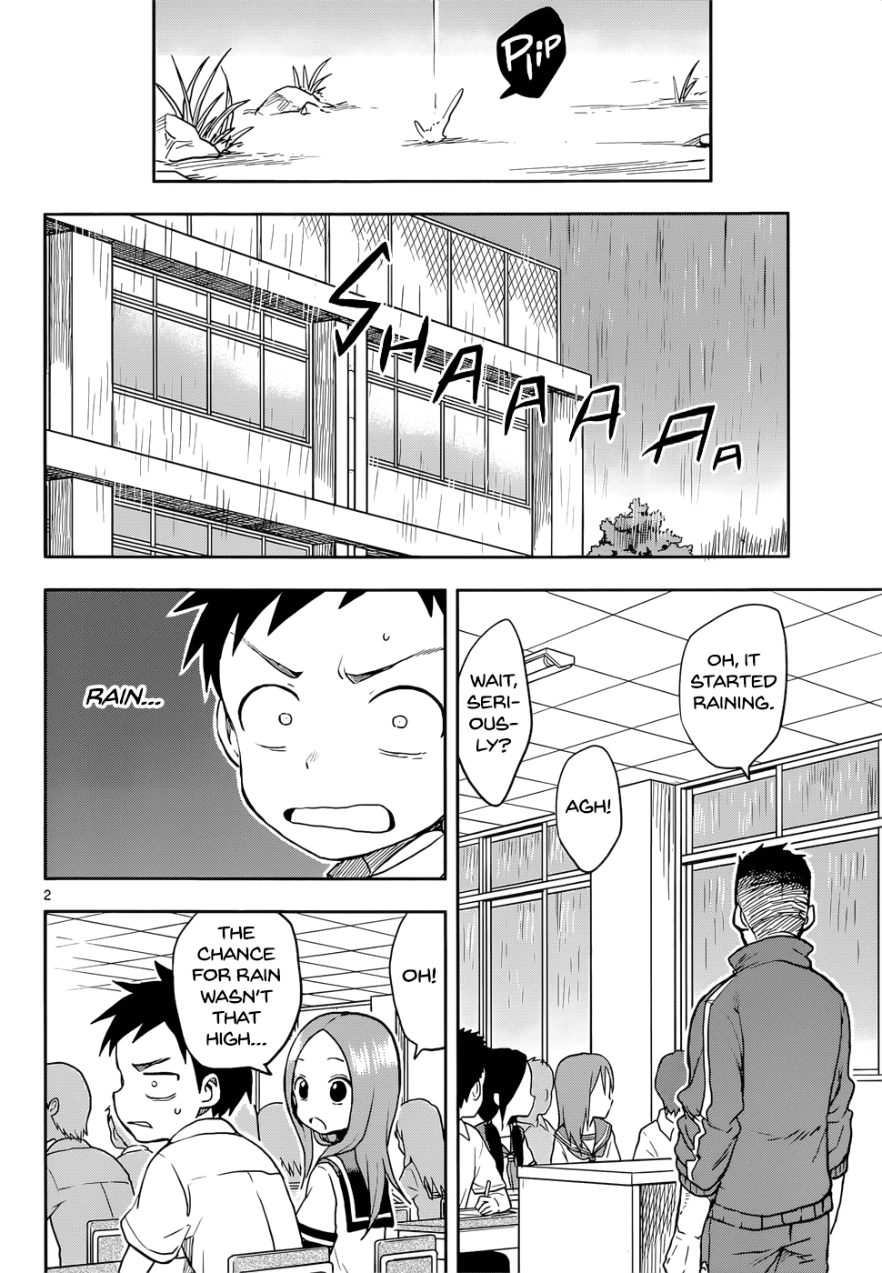 Karakai Jouzu no Takagi-san Chapter 120 page 2 - Chapter 120: Rain