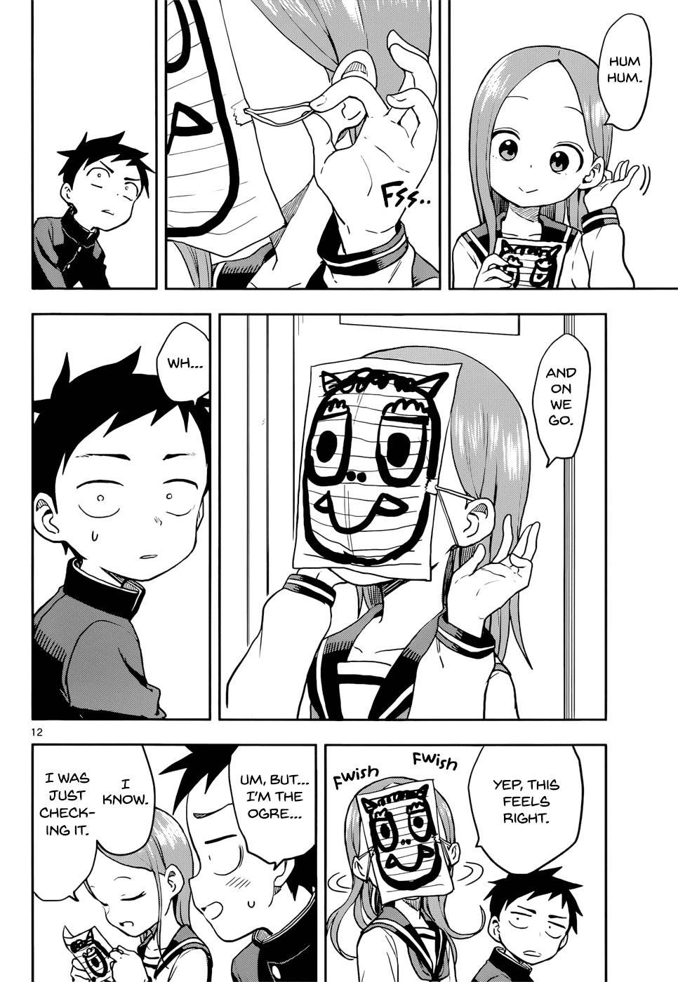 Karakai Jouzu no Takagi-san Chapter 121 page 12 - Chapter 121: Bean Throwing