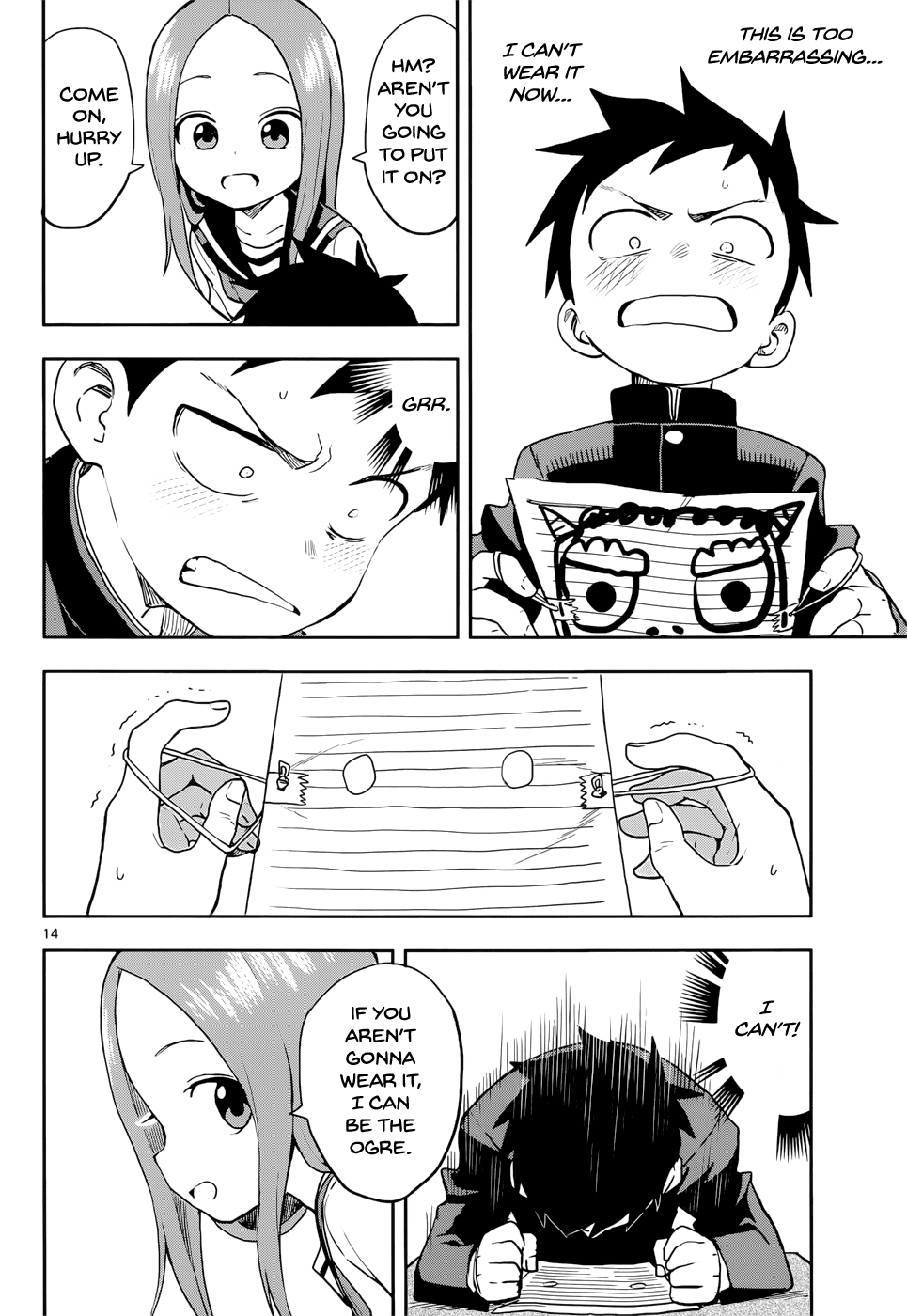Karakai Jouzu no Takagi-san Chapter 121 page 14 - Chapter 121: Bean Throwing