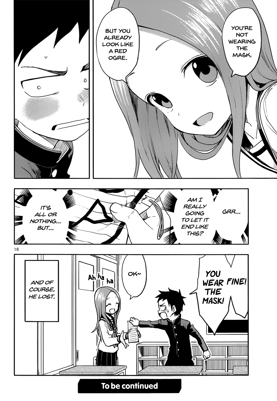 Karakai Jouzu no Takagi-san Chapter 121 page 16 - Chapter 121: Bean Throwing