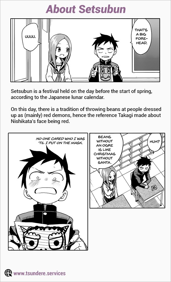 Karakai Jouzu no Takagi-san Chapter 121 page 18 - Chapter 121: Bean Throwing