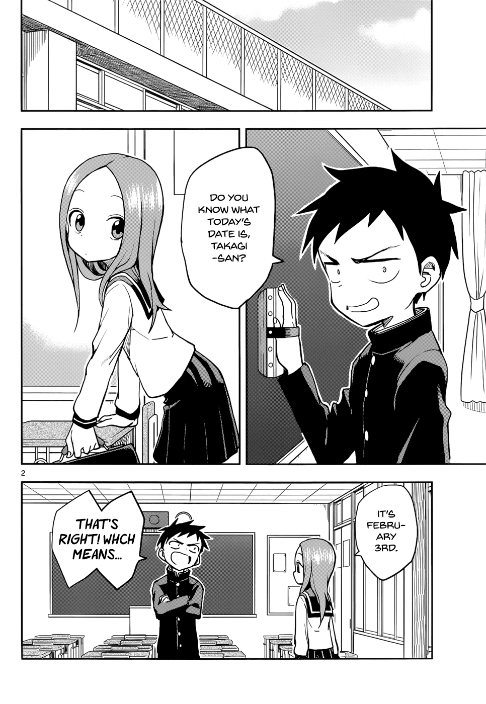 Karakai Jouzu no Takagi-san Chapter 121 page 2 - Chapter 121: Bean Throwing